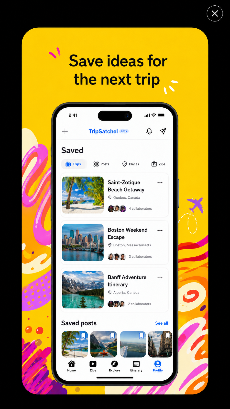 TripSatchel plan preview